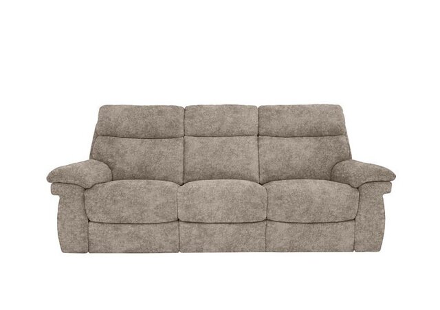 Comfort Story - Serene 3 Seater Fabric Power Recliner Sofa with Drop Down Table - Mink