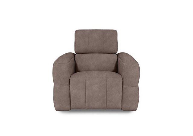 Cube Fabric Power Recliner Chair with Power Headrest - Marble Charcoal Grey