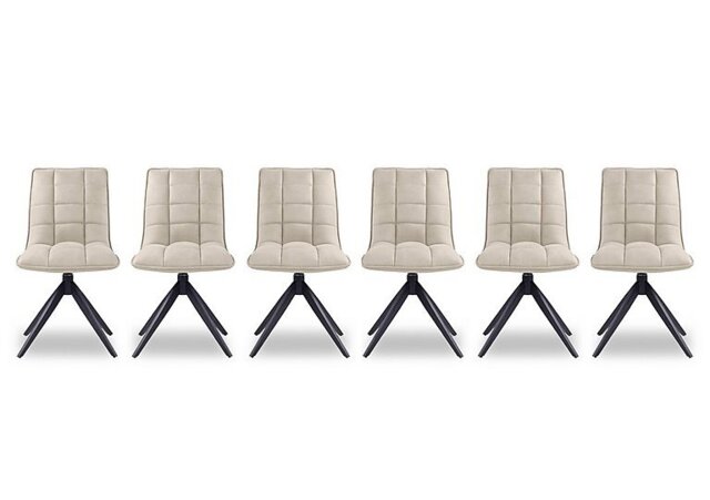 Luno Set of 6 Swivel Dining Chairs
