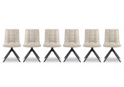 Luno Set of 6 Swivel Dining Chairs