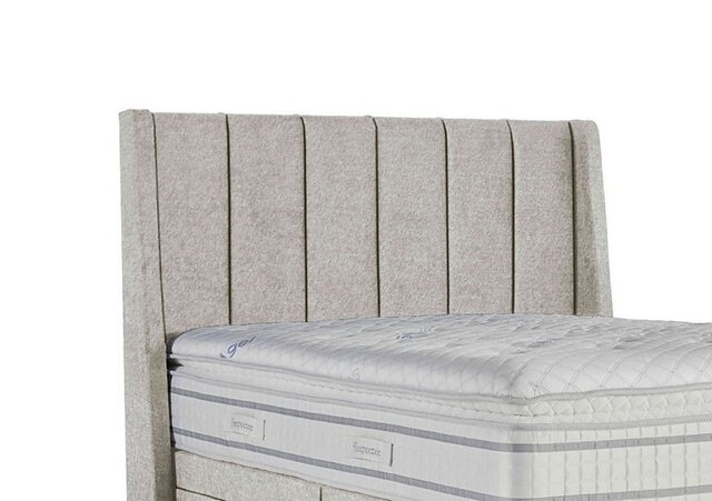 Sleepeezee - Vail Floor Standing Headboard - Double - Tweed Stone