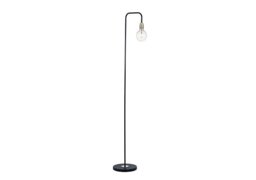 Kiefer Floor Lamp - Black & Antique Brass