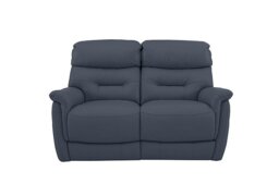 World of Leather - Chicago 2 Seater BV Leather Power Recliner Sofa - BV Ocean Blue