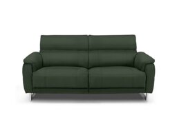 Moet 3 Seater Leather Power Recliner Sofa with Telescopic Headrests - Oslo Pine