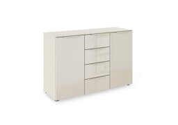Rauch - Haven 4 Drawer 2 Door Décor Chest with Glass Front