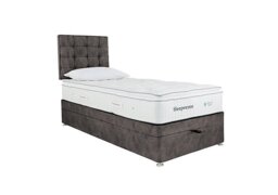 Sleepeezee - Natural Touch 2000 Pillowtop End Ottoman Divan Set - Single - Dapple Mink