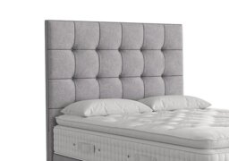 Vispring - Langdon Floor Standing Headboard - Double - Marble Silver