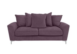 Legend 3 Seater Scatter Back Fabric Sofa - Cosmo Plum