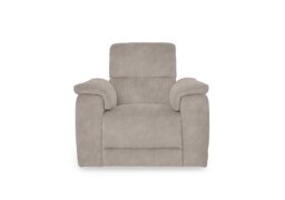 Genius Fabric Power Recliner Chair with Power Headrest and Bluetooth Speakers - Dexter Ivory
