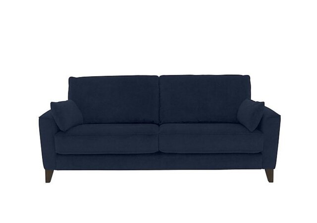 Ideal Home - Brondby 3 Seater Fabric Sofa - R330 Steel Blue