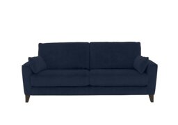 Ideal Home - Brondby 3 Seater Fabric Sofa - R330 Steel Blue