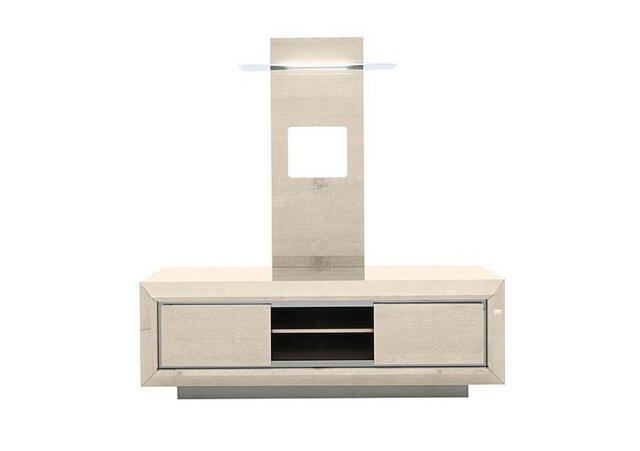 Palazzo TV Base and TV Wall Panel - Sand Birch