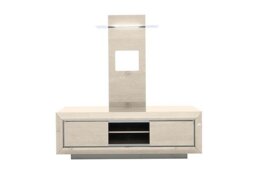 Palazzo TV Base and TV Wall Panel - Sand Birch