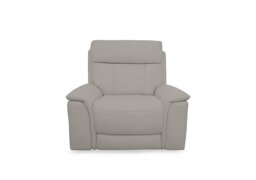 Comfort Story - Chill Leather Power Recliner Chair with Bluetooth - Silver Grey