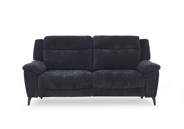 Panache Fabric 3 Seater Power Recliner Sofa with Power Headrests and Heated Seats - Manhattan Indigo - Sofas and Armchairs - In Time for Christmas