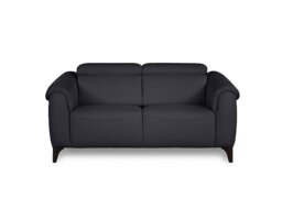 Nicoletti - Nicole 2 Seater Leather Recliner Sofa with Headrests and Power Lumbar - Torello Blu