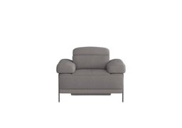 Nicoletti - Theron Fabric Power Recliner Armchair - Coupe Grigio Topo with Titanium Feet
