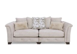 Aura 4 Seater Scatter Back Split Frame Sofa - Enzo Cream