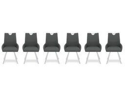 Nadal Set of 6 Swivel Dining Arm Chairs