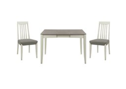 Skye Small Table and 2 Tall Chairs - Two Tone/Titantium