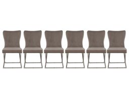 Vanquish Set of 6 Dining Chairs - Taupe