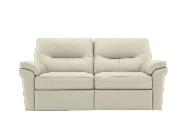 G Plan - Seattle 2.5 Seater Leather Sofa - No Recliner - Cambridge Chalk