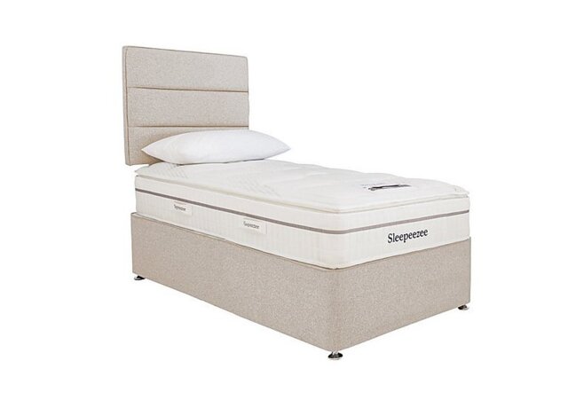 Sleepeezee - Calm 2200 Divan Set with 2 Drawers - Single - Tweed Cream