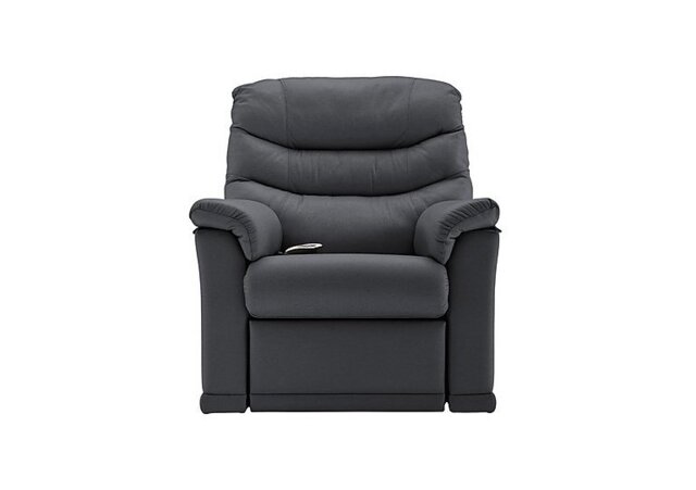 G Plan - Malvern Leather Rise and Recliner Armchair - Cambridge Petrol Blue