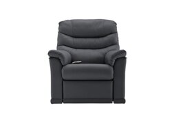 G Plan - Malvern Leather Rise and Recliner Armchair - Cambridge Petrol Blue