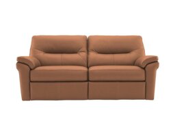 G Plan - Seattle 3 Seater Leather Power Recliner Sofa with Power Lumbar and Heated Seats - Texas Tan - Sofas and Armchairs