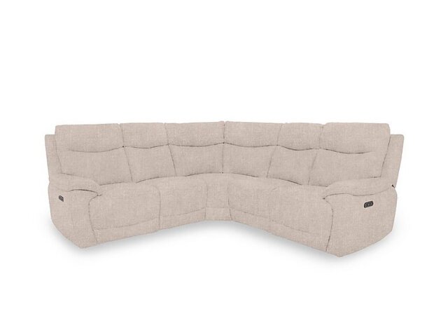 Sloane Fabric Large Power Recliner Corner Sofa with Power Headrests - Anivia Nature