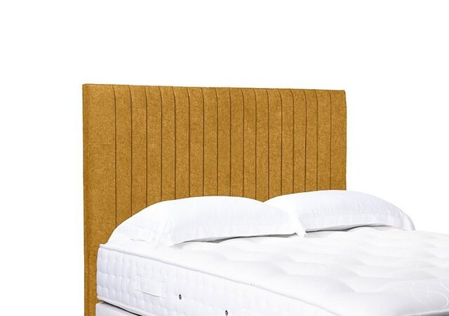 Artisan Collection Cadenza High Floor Standing Headboard - King Size - Tweed Mustard