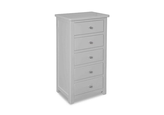 Grace 5 Drawer Narrow Chest - Grey