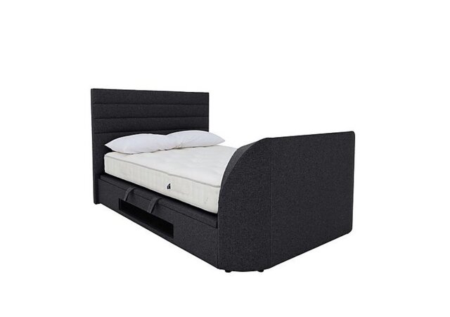 Porthos TV Ottoman Bed Frame - King Size - Slate Grey