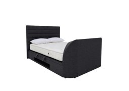 Porthos TV Ottoman Bed Frame - King Size - Slate Grey