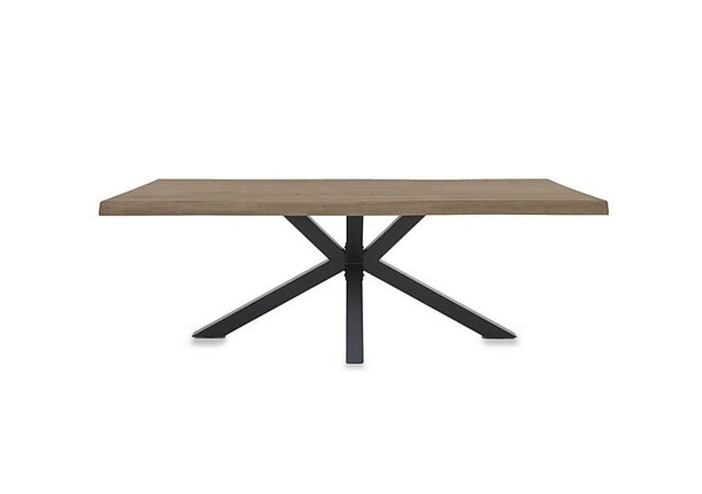 Bodahl - Njord Raw Edge Dining Table with Metal Star Base - 280-cm - Vintage Grey
