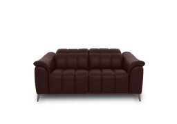 Angelo Leather 2 Seater Power Recliner Sofa with Power Headrests - Burgundy