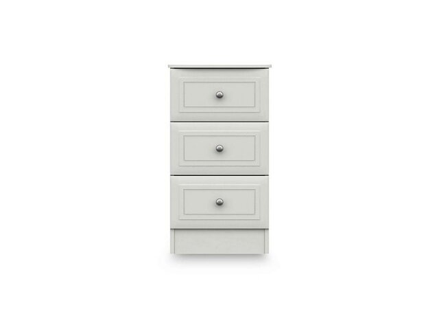 London Bedrooms - Marylebone 3 Drawer Bedside Cabinet - White - Bedroom Furniture - In Time for Christmas