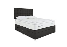 Sleepeezee - Natural Touch 2000 Pillowtop Side Ottoman Divan Set - Double - Tweed Charcoal