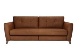 The Lounge Co. - Hermione 4 Seater Leather Sofa - Tobacco