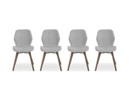 Stockholm Set of 4 Upholstered Dining Chairs - Dark Oak