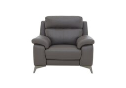 World of Leather - Missouri NC Leather Recliner Armchair with Power Headrest - Star White