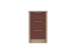London Bedrooms - Chelsea 3 Drawer Bedside Cabinet with Gold Handles