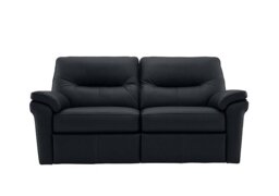 G Plan - Seattle 2.5 Seater Leather Sofa - No Recliner - Cambridge Petrol Blue
