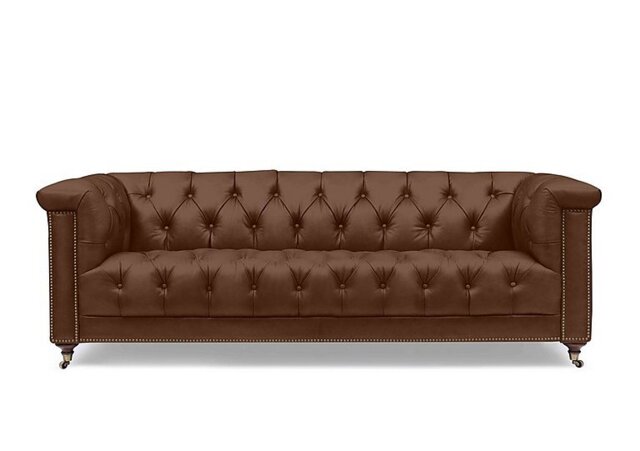 At The Helm - Wallace 4 Seater Leather Chesterfield Sofa