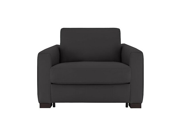 Nicoletti - Alcova Leather Chair Sofa Bed with Box Arms - Botero Nero