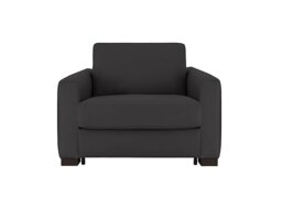 Nicoletti - Alcova Leather Chair Sofa Bed with Box Arms - Botero Nero