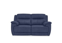 Touch 2 Seater Heavy Duty Fabric Manual Recliner Sofa - Blue