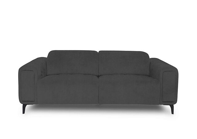 Elphaba Fabric 3 Seater Sofa with Storage Arms - Opulence Granite