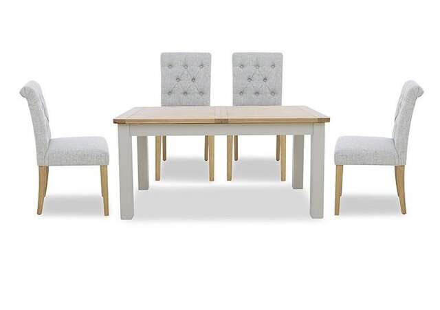 Lewis Rectangular Extending Dining Table and 4 Button Back Chairs